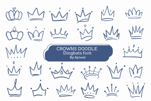 Boost Your Brand with Crowns Doodle Font