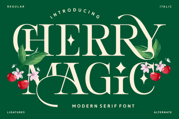 Cherry Magic: A Serif Font for Campaigns That Capture Hearts
