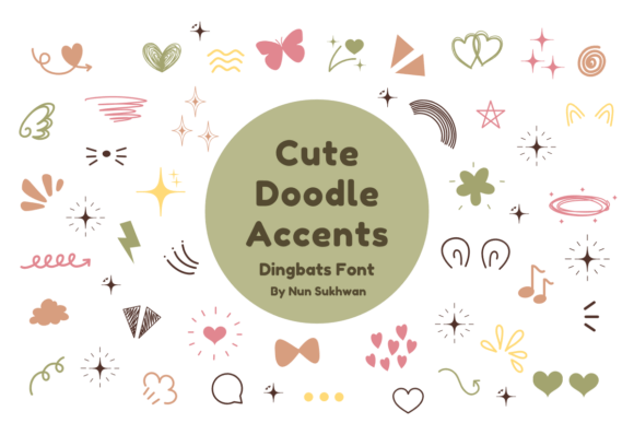 Cute Doodle Accents: A Sketchy Typographic Gem