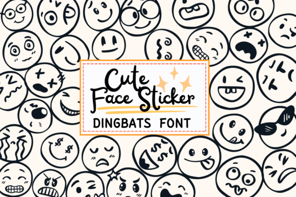 Cute Face Sticker: A Font for Heartfelt Design