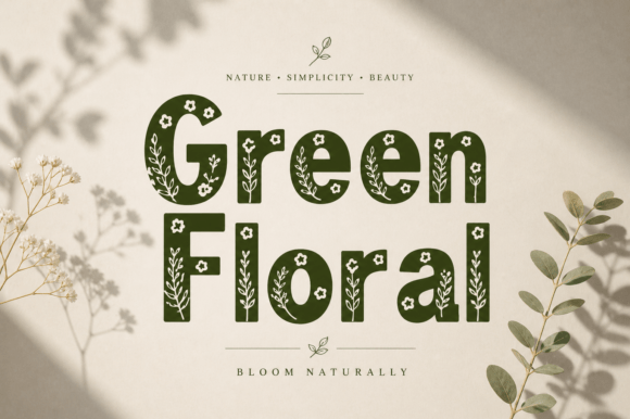 Green Floral: A Font That Breathes Life into Your Craft