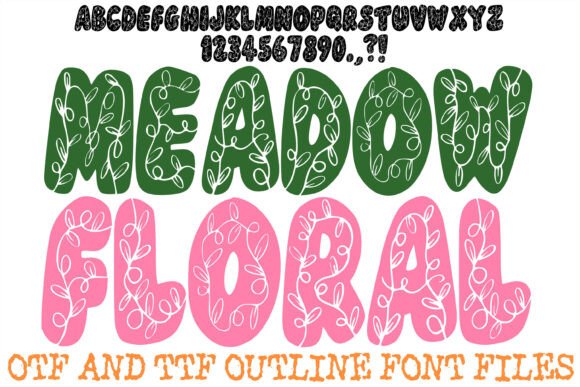 Meadow Floral: A Decorative Typeface for Digital Design