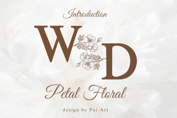 Petal Floral Monogram: A Timeless Serif for Editorial Elegance
