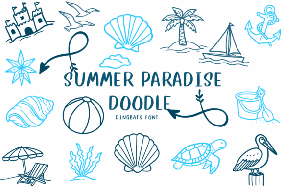 Summer Paradise Doodle: A Font for Creative Crafters