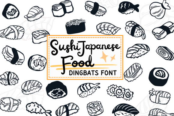 Sushi Japanese Food Font for Web Design