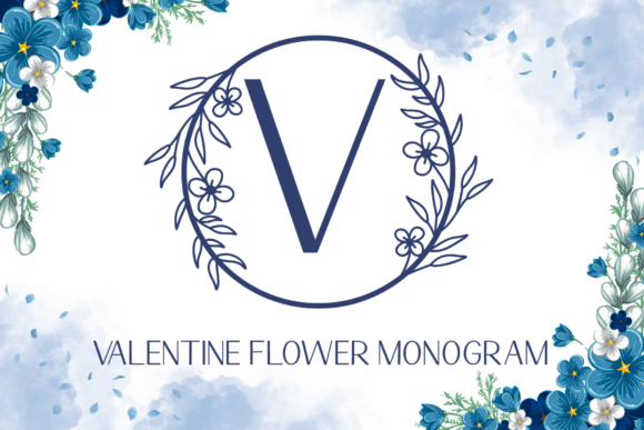 Valentine Flower Monogram