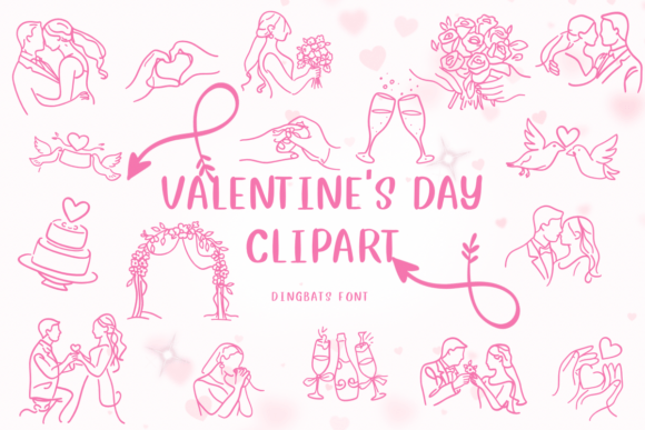 Valentine’s Day Clipart: A Romantic Typographic Tool
